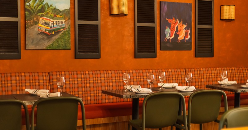 Dining area, banquette seating