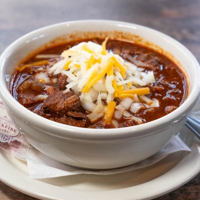 Famous smoked tri tip chili soup