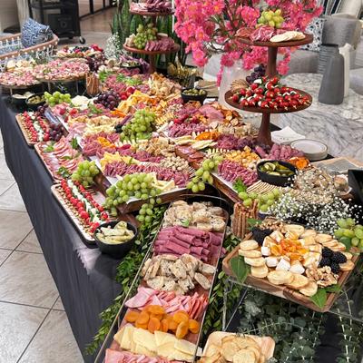 Charcuterie grazing table.
