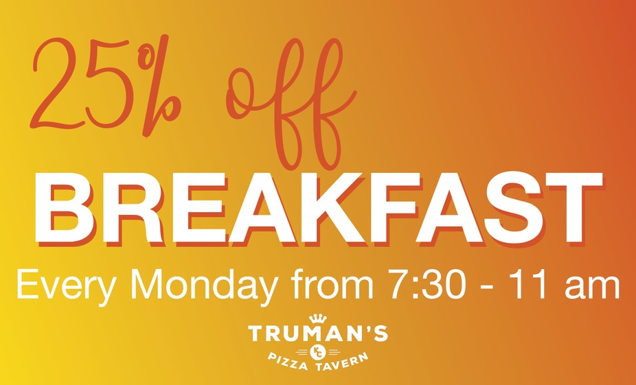 25% off Breakfast Mondays event photo