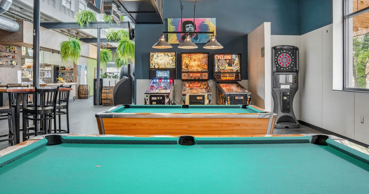 Pool tables and arcade games