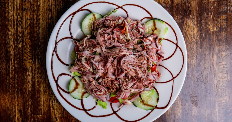 Antipasto dish, top view