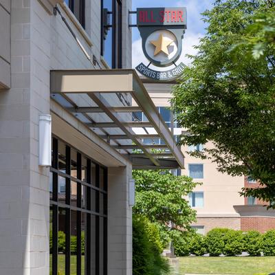 The restaurant's entrance.