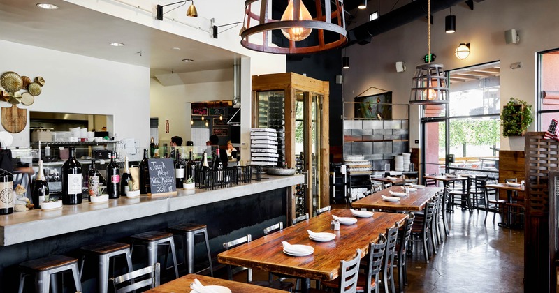 Interior, tables with chairs