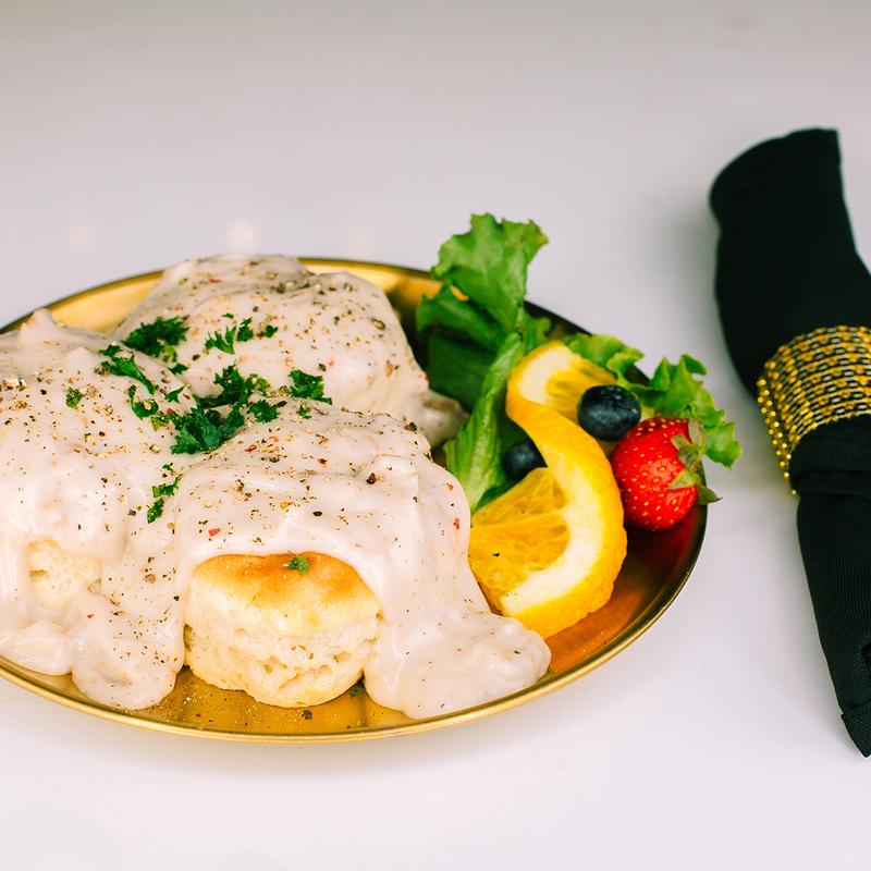 menu item 29 of 33, Biscuits and Velvet Sausage Gravy