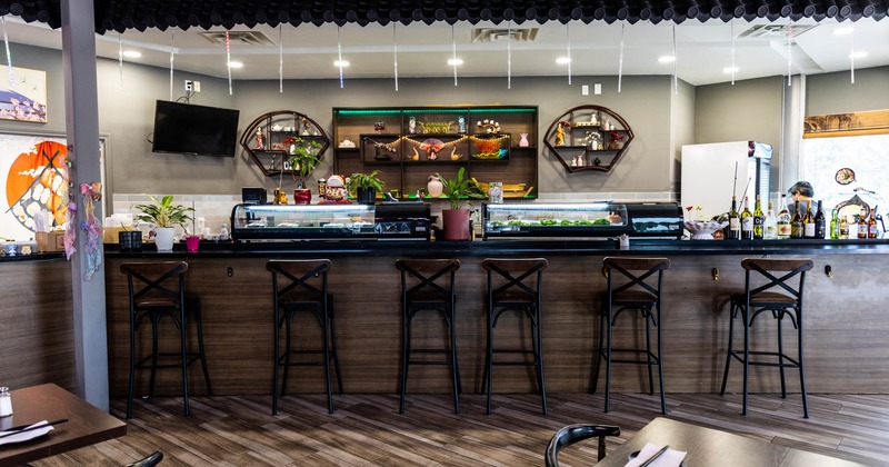 Interior, a bar with bar stools