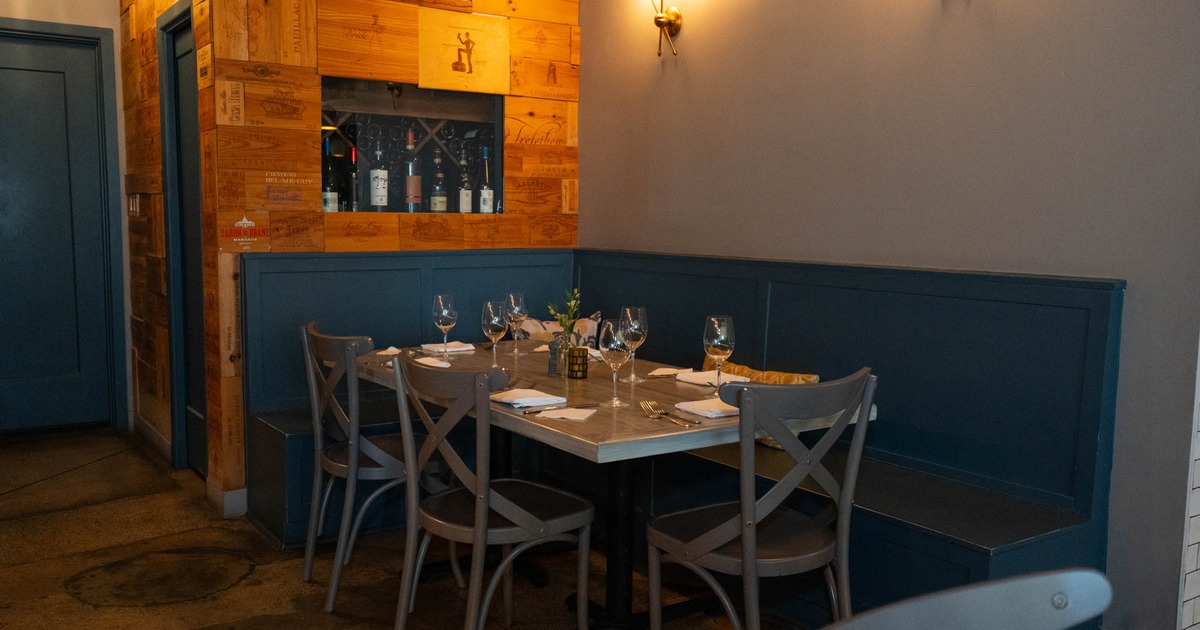 Interior, table ready for guests