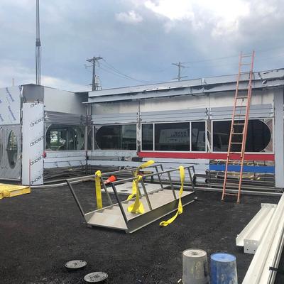 A restaurant is being built