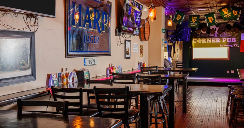 Interior, tables and seating