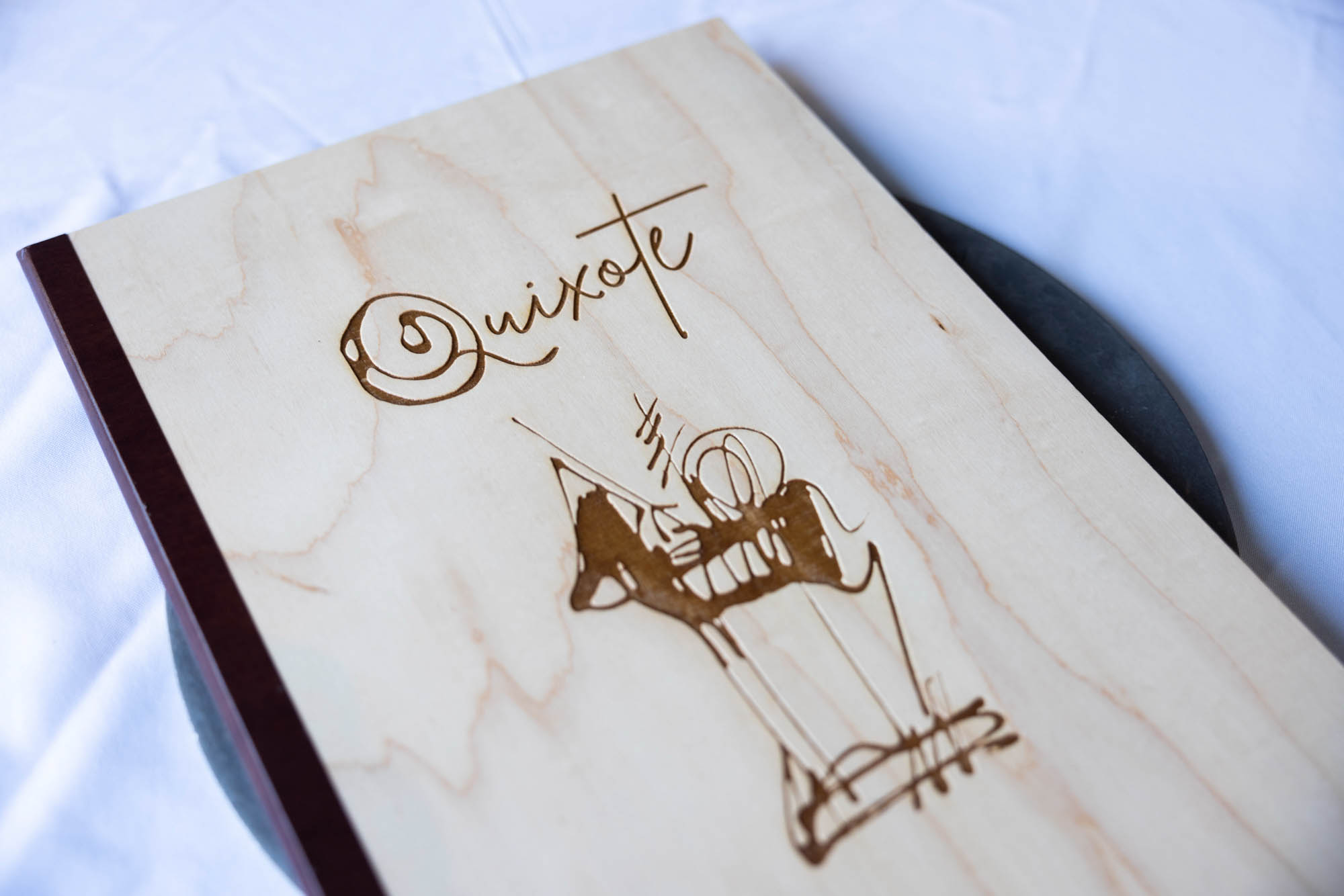 Restaurant menu on a table