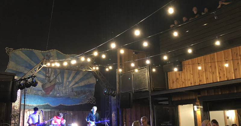 Patio, band performing live