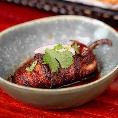 Stuffed chili pepper.