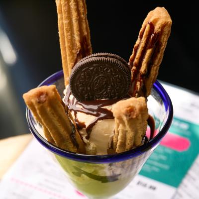 Churros with Ice Cream.