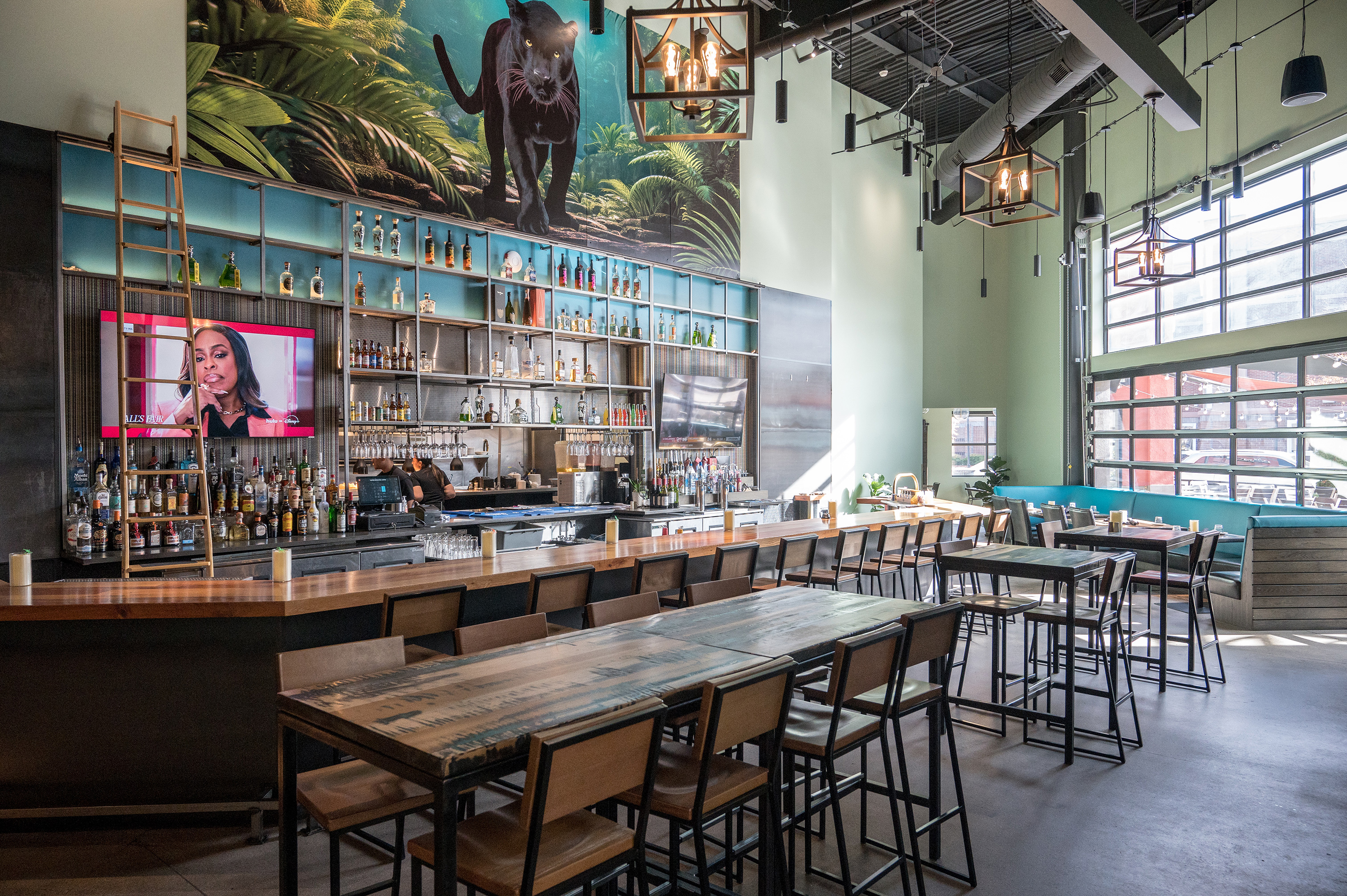 Interior, seating and bar areas