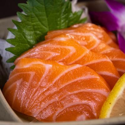 Sashimi, served.