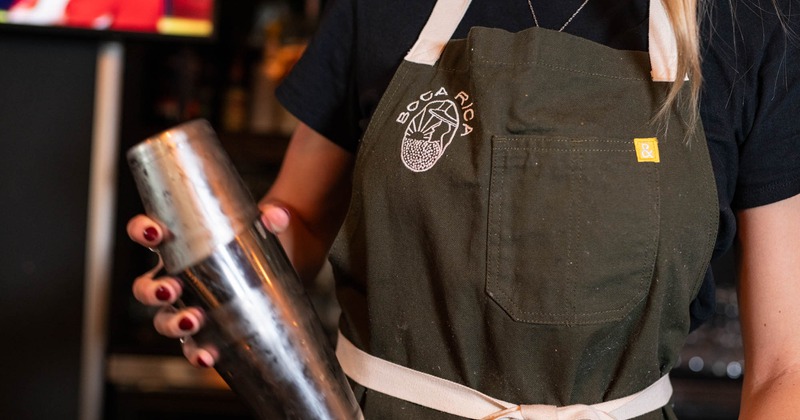 Bartender making a cocktail