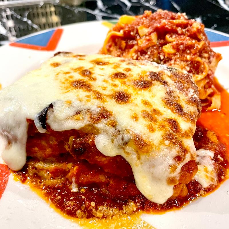 Fettuccine Marinara & Eggplant Parmigiana photo