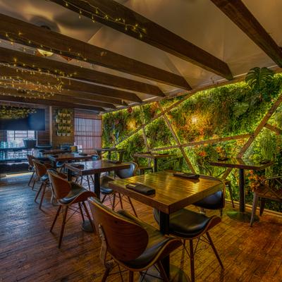 Interior, dining area.