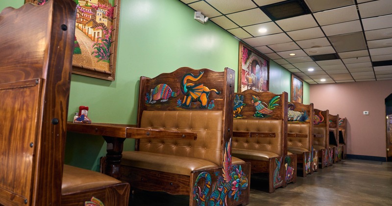 Interior, booths all lined up