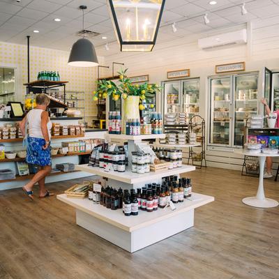 Interior, merchandise area.