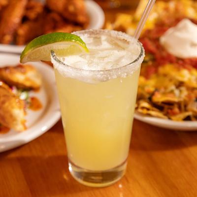 Grand Gold Margarita cocktail, served with food.