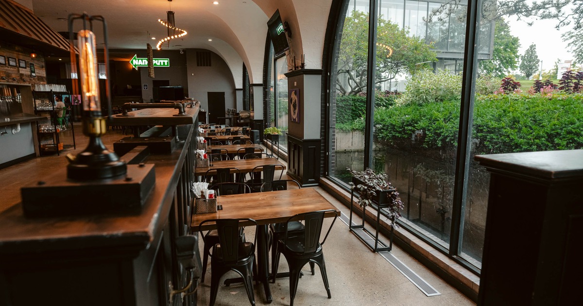 Interior, seating place near large window