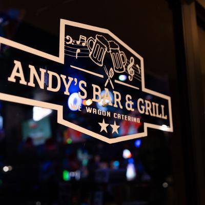 Logo on a glass, night light