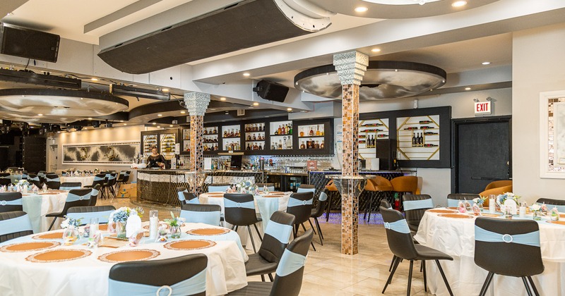 A luxurious and spacious banquet hall perfect for weddings, private parties, or corporate events