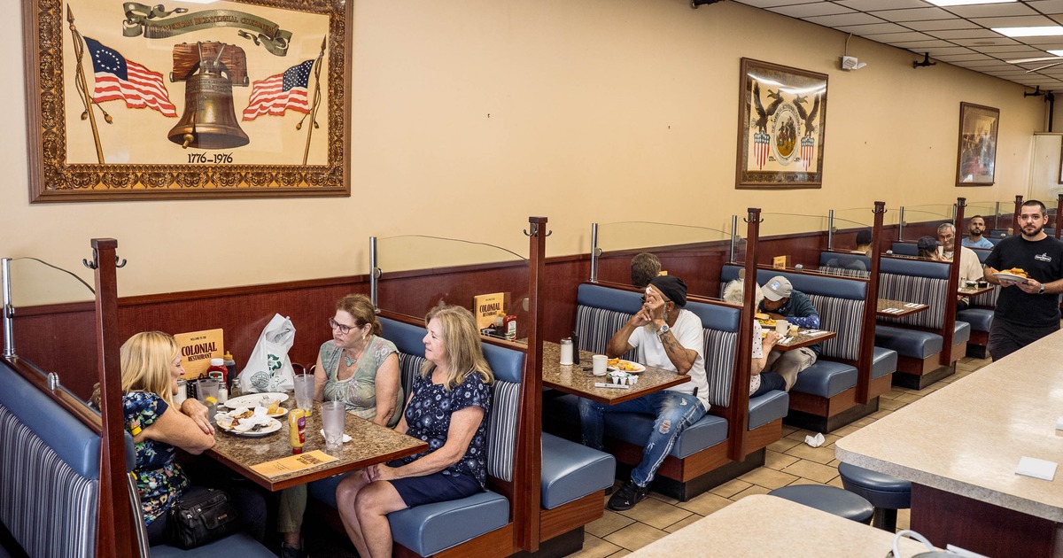 Customers sitting at the tables