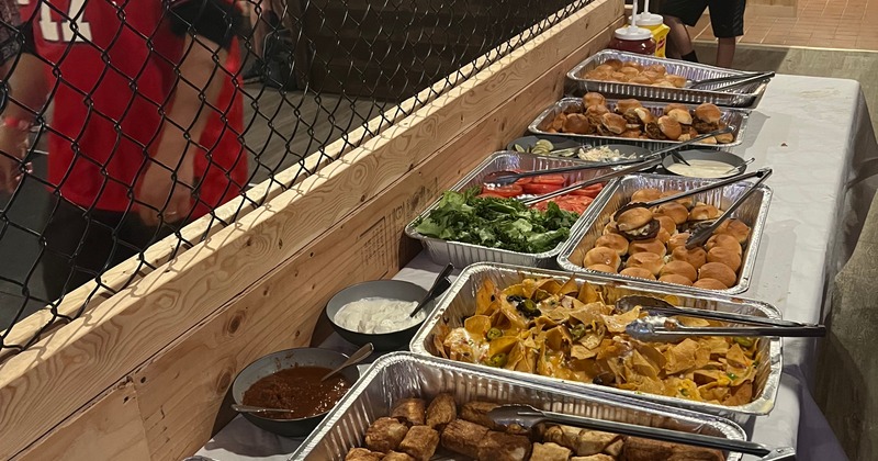 Food in various serving containers