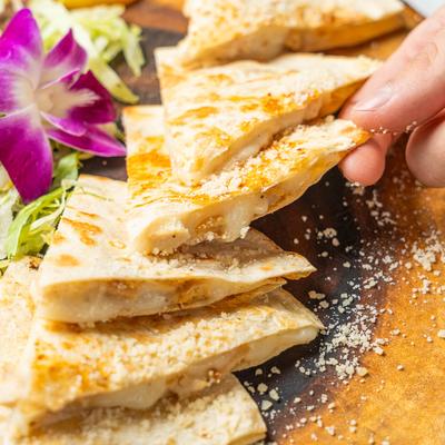 Grilled chicken quesadilla.