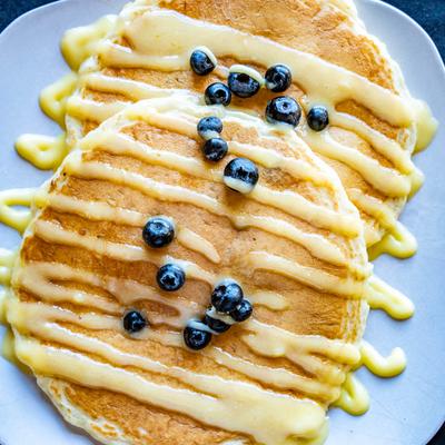 Lemon Blueberry Pancakes.