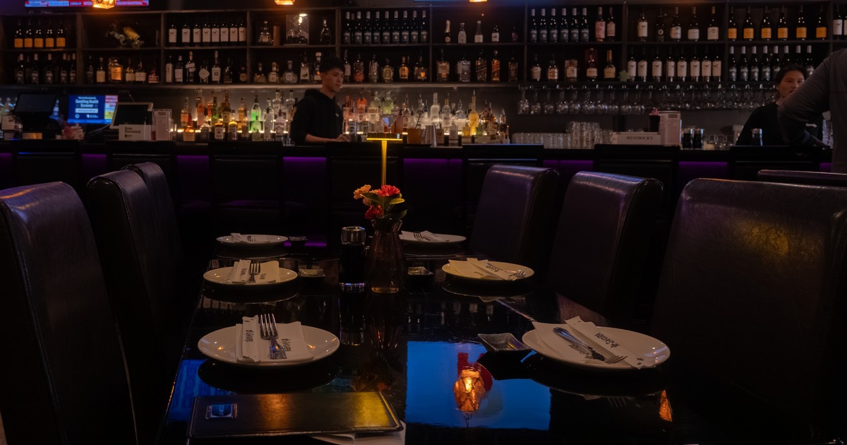 Interior, dining space with tables and chairs
