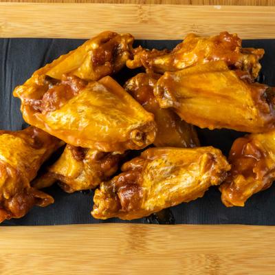 Mild hot chicken wings.