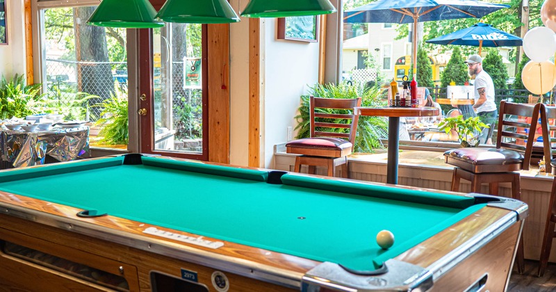 Interior, pool table area