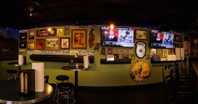 Interior, tables and chairs