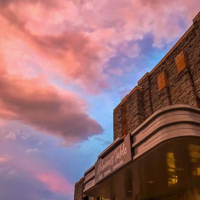 Beautiful clouds over main entrance