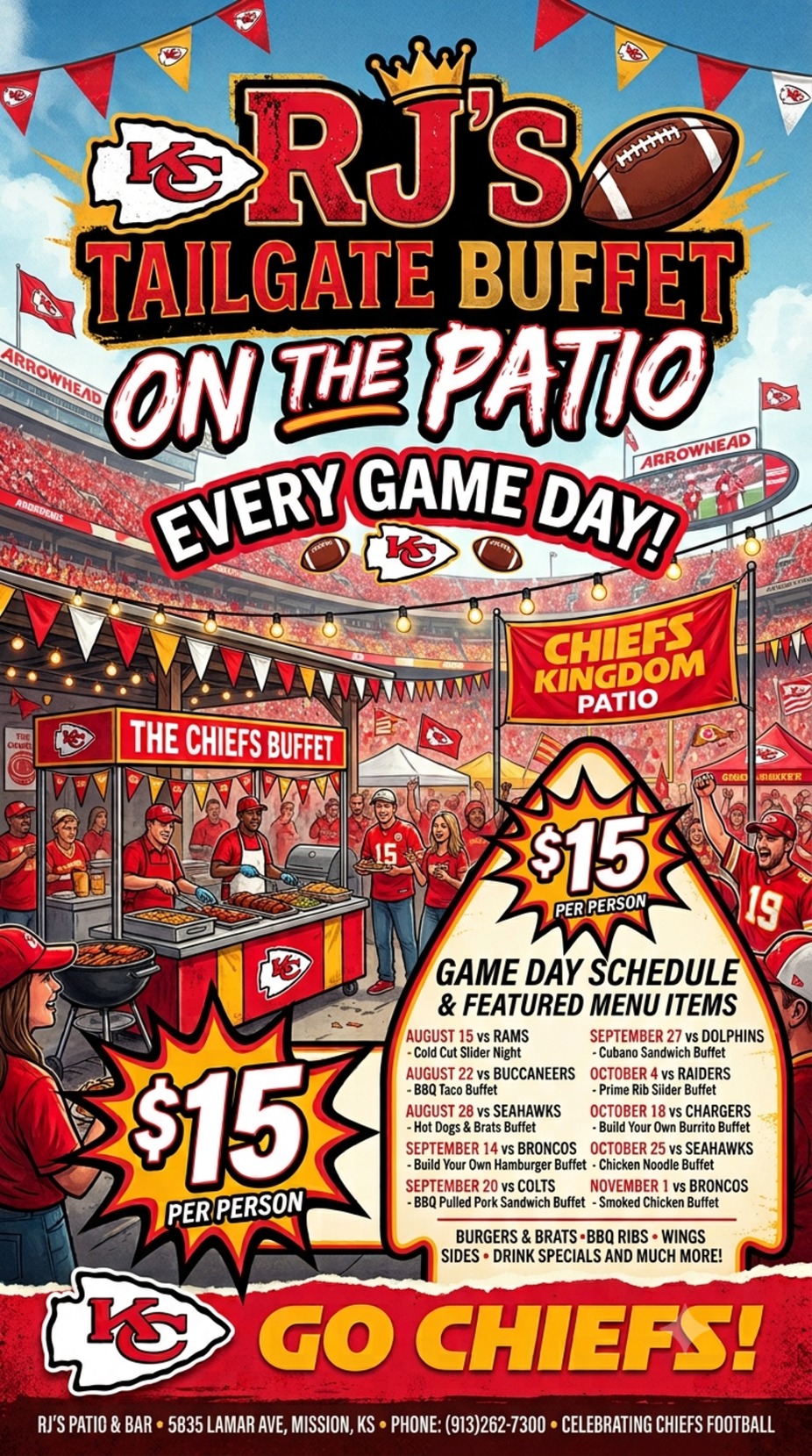 Rj's Tailgate Buffet event photo