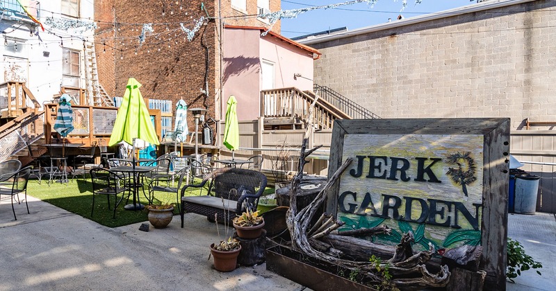 Patio with tables and chairs