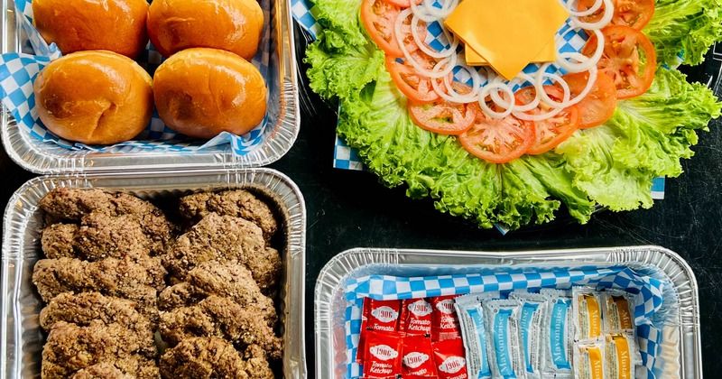 Served meals, top view