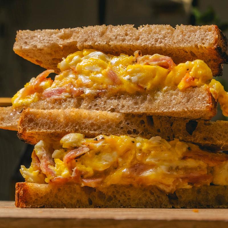 Eggs, Ham and Cheese on Sourdough photo