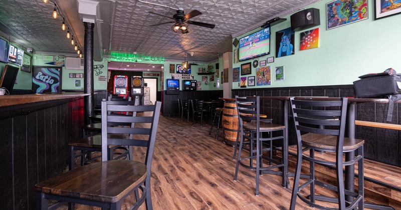 Seating and bar areas