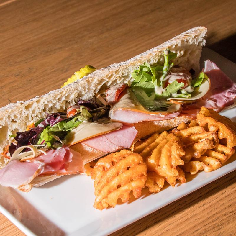 Smoked Ham on Baguette photo