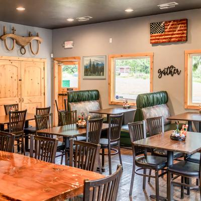 Interior, dining area.