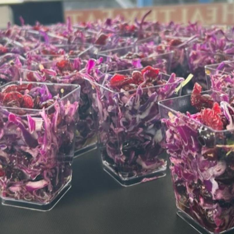 Purple cabbage cranberry coleslaw photo