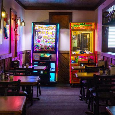 Interior seating area.