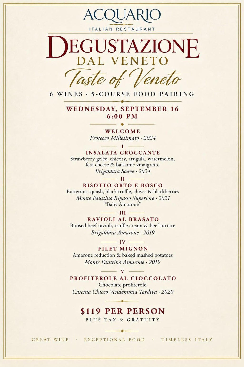 Wine Tasting Dinner event photo