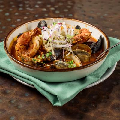 Pozole De Mariscos.