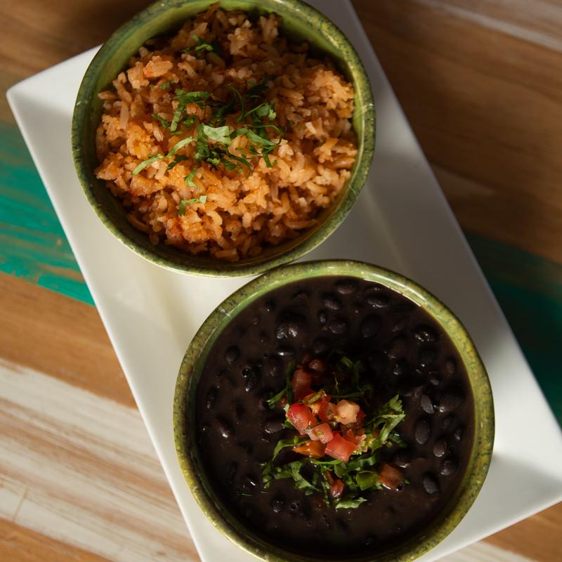 Steamed Rice & Black Beans photo
