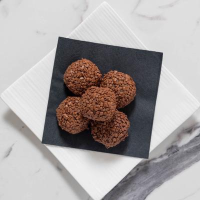 Dark chocolate truffles.